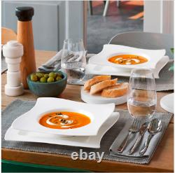 Villeroy & Boch New Wave 30-Piece Square Dinnerware Set Service for 6