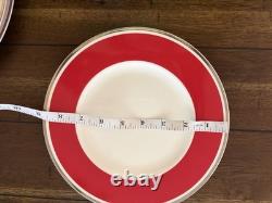 Villeroy & Boch Red & White Porcelain Dinner Set Plates Bowls Mugs 11 in
