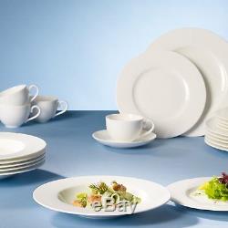 Villeroy & Boch Royal White 30-Piece Dinnerware Set, Service for 6-Customizable