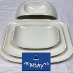 Villeroy Boch Urban Nature Modern Premium White Porcelian Dinnerware 4 Piece Set