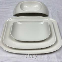 Villeroy Boch Urban Nature Modern Premium White Porcelian Dinnerware 4 Piece Set