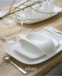 Villeroy Boch Urban Nature Modern Premium White Porcelian Dinnerware 4 Piece Set