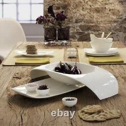 Villeroy Boch Urban Nature Modern Premium White Porcelian Dinnerware 4 Piece Set