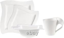 Villeroy & Boch White New Wave Porcelein 4-Piece Place Setting G1019