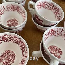 Vintage 178 Piece Nueva San Isidro Red & White China Dinnerware Serveware Set