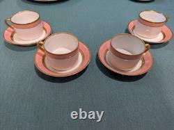 Vintage 1978 Fitz & Floyd Peach/Pink Renaissance 20 Piece Dinnerware Set