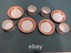 Vintage 1978 Fitz & Floyd Peach/Pink Renaissance 20 Piece Dinnerware Set