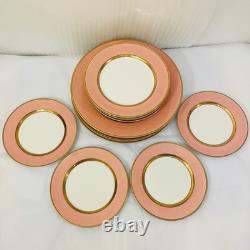 Vintage 1978 Fitz & Floyd Peach/Pink Renaissance 20 Piece Dinnerware Set