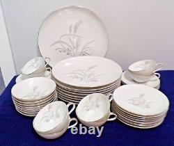 Vintage 1985 Wentworth China Silver Wheat 7514 41 Pieces