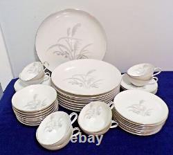 Vintage 1985 Wentworth China Silver Wheat 7514 41 Pieces