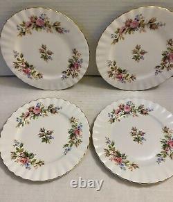 Vintage 20 Piece Royal Albert Moss Rose Bone China England 5 Piece Table For 4