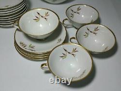 Vintage 36 pc Bombay Edelstein Dinnerware Dish Set Bavaria Germany Bamboo Plates