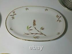 Vintage 36 pc Bombay Edelstein Dinnerware Dish Set Bavaria Germany Bamboo Plates