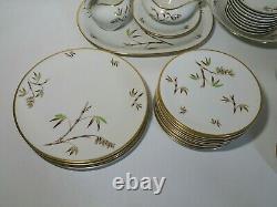 Vintage 36 pc Bombay Edelstein Dinnerware Dish Set Bavaria Germany Bamboo Plates