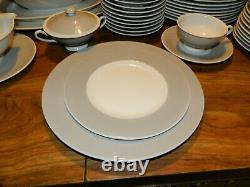 Vintage (65) Pcs Of Gray Ringed Colorwave Dinnerware Setting For (12) Excellent