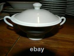 Vintage (65) Pcs Of Gray Ringed Colorwave Dinnerware Setting For (12) Excellent