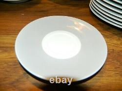 Vintage (65) Pcs Of Gray Ringed Colorwave Dinnerware Setting For (12) Excellent