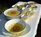 Vintage 70's Sone Japan Mark Sunflower Dinnerware Set China 39 pieces