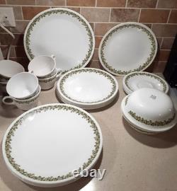 Vintage 70s Corelle Crazy Daisy Spring Blossom 29pc Dinnerware Set Service for 6