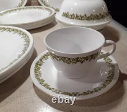 Vintage 70s Corelle Crazy Daisy Spring Blossom 29pc Dinnerware Set Service for 6