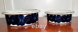 Vintage 75 Piece Set/Service for 12 ARABIA Finland Anemone Blue Ulla Procope