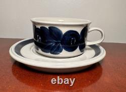 Vintage 75 Piece Set/Service for 12 ARABIA Finland Anemone Blue Ulla Procope