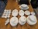 Vintage 91 Piece Floral Porcelain Dinnerware Set, Plates & Bowls Collection
