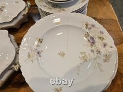Vintage 91 Piece Floral Porcelain Dinnerware Set, Plates & Bowls Collection