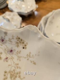Vintage 91 Piece Floral Porcelain Dinnerware Set, Plates & Bowls Collection