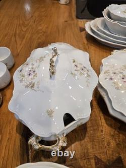 Vintage 91 Piece Floral Porcelain Dinnerware Set, Plates & Bowls Collection