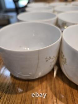 Vintage 91 Piece Floral Porcelain Dinnerware Set, Plates & Bowls Collection