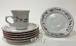 Vintage 95 Farberware White Christmas #391 Dinnerware China Serving Set 30 Piece