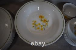 Vintage Arcopal ARP3 Dinnerware Set of 8 Bowls Cups and Saucers Dinner Plates