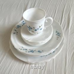 Vintage Arcopal Véronica 16pc Opal Glass Dinner Set by J. G. Durand France