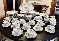 Vintage Bone China Dinnerware Set 12 Settings + Tea Set +Serving Lyric Pattern