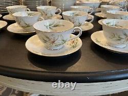 Vintage Bone China Dinnerware Set 12 Settings + Tea Set +Serving Lyric Pattern