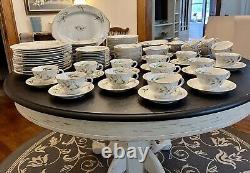 Vintage Bone China Dinnerware Set 12 Settings + Tea Set +Serving Lyric Pattern