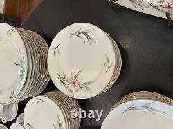 Vintage Bone China Dinnerware Set 12 Settings + Tea Set +Serving Lyric Pattern