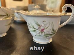 Vintage Bone China Dinnerware Set 12 Settings + Tea Set +Serving Lyric Pattern