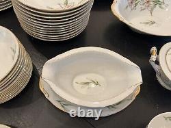 Vintage Bone China Dinnerware Set 12 Settings + Tea Set +Serving Lyric Pattern