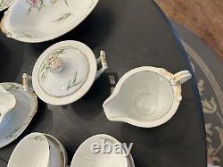 Vintage Bone China Dinnerware Set 12 Settings + Tea Set +Serving Lyric Pattern