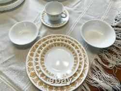 Vintage Corelle Butterfly Gold 59 Piece Set 7 Piece Place Settings Service for 8