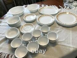 Vintage Corelle Butterfly Gold 59 Piece Set 7 Piece Place Settings Service for 8