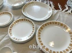 Vintage Corelle Butterfly Gold 59 Piece Set 7 Piece Place Settings Service for 8