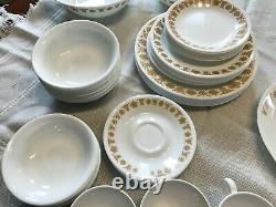 Vintage Corelle Butterfly Gold 59 Piece Set 7 Piece Place Settings Service for 8