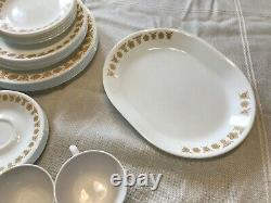 Vintage Corelle Butterfly Gold 59 Piece Set 7 Piece Place Settings Service for 8