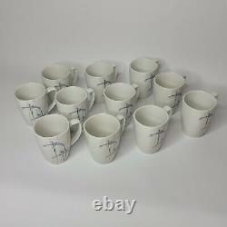 Vintage Corelle Shadow Iris 69 Piece Set Dinnerware with Matching Cookware & Lid