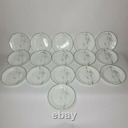 Vintage Corelle Shadow Iris 69 Piece Set Dinnerware with Matching Cookware & Lid