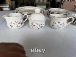 Vintage Covington Edition Idlewild Stoneware Japan 21 Pc Dinnerware Set Floral