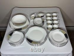 Vintage Daniel Hechter Geometry CQ007 Bone China Dinnerware Set Japan